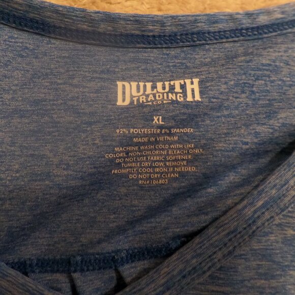 Duluth Trading Women's Blue V-Neck Short Sleeve Top Size XL - Picture 4 of 4